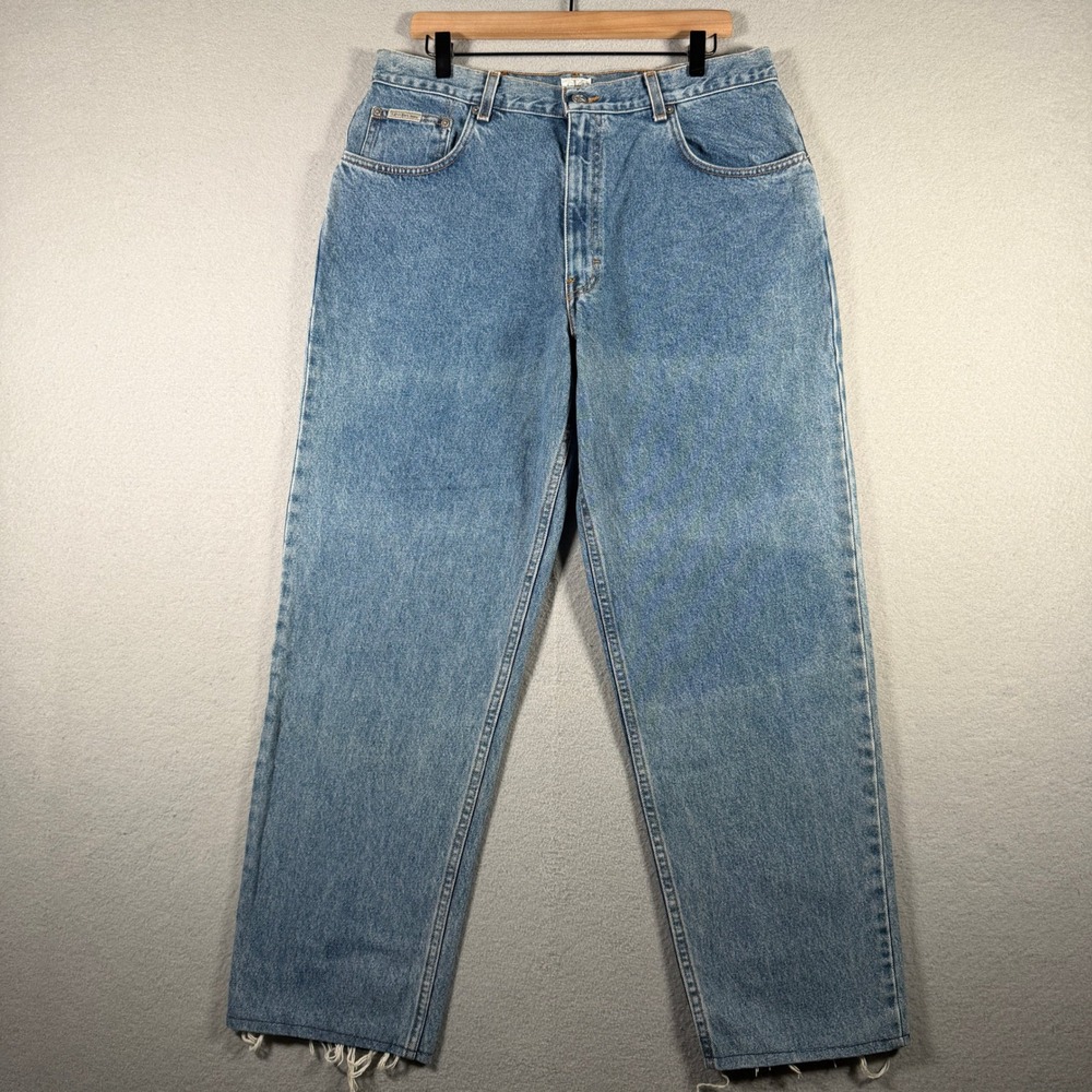 Calvin Klein Jeans Mens 36 Easy Fit Double Stone Blue Denim BMPP171 34x30